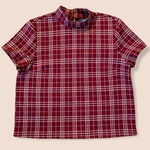 ModCloth Purple Plaid Top